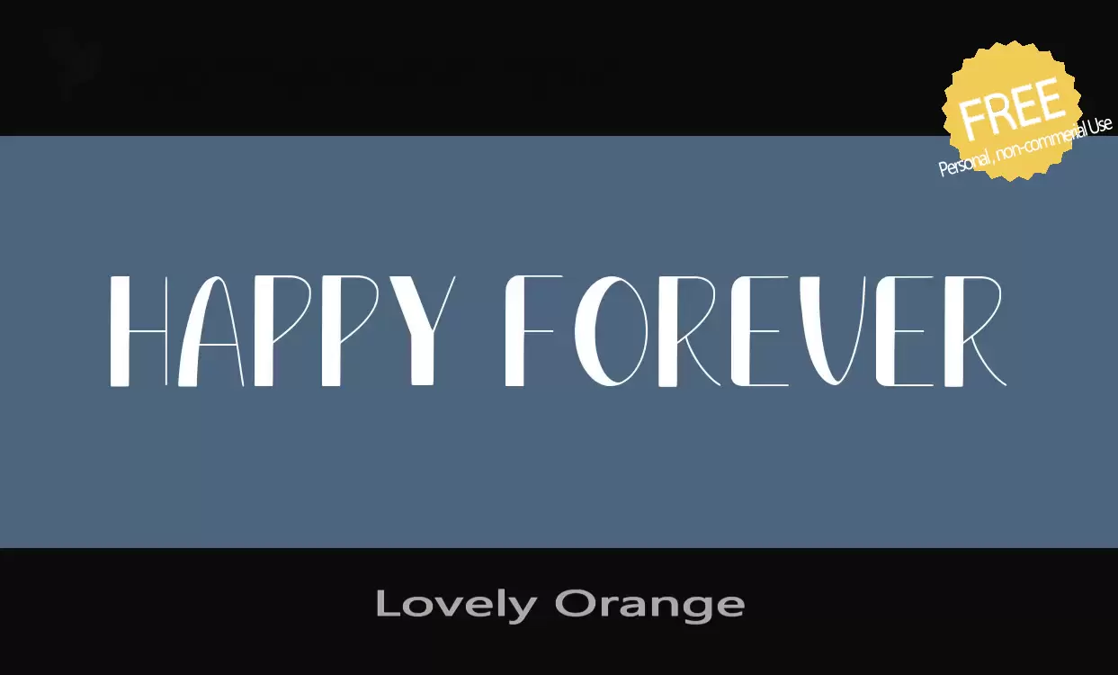 Font Sample of Lovely-Orange