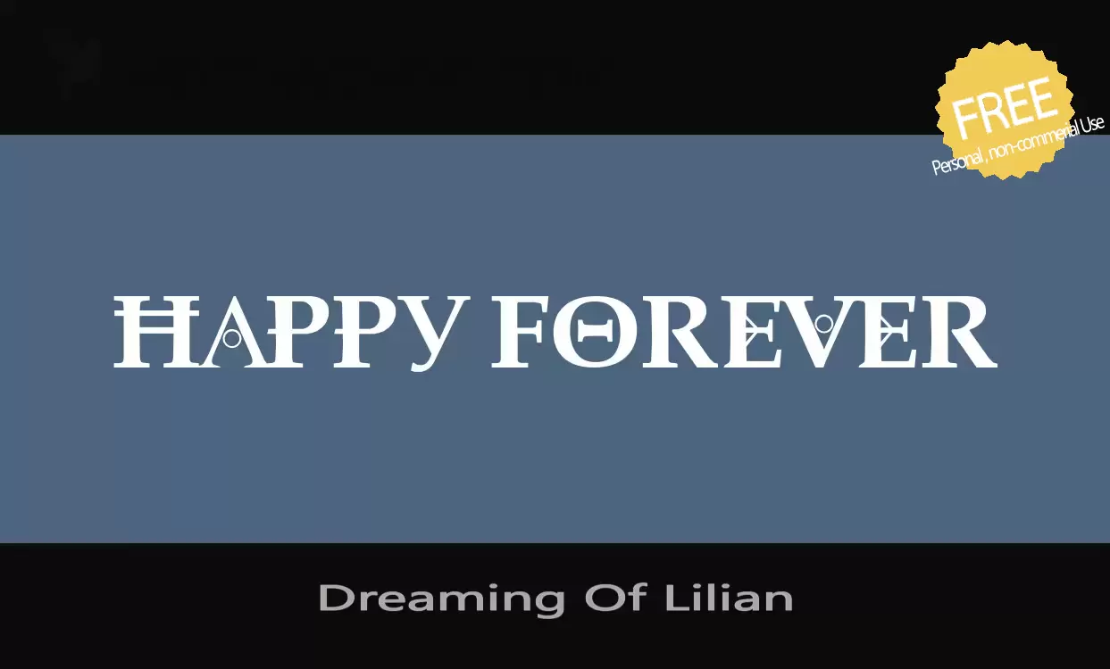 「Dreaming-Of-Lilian」字体效果图