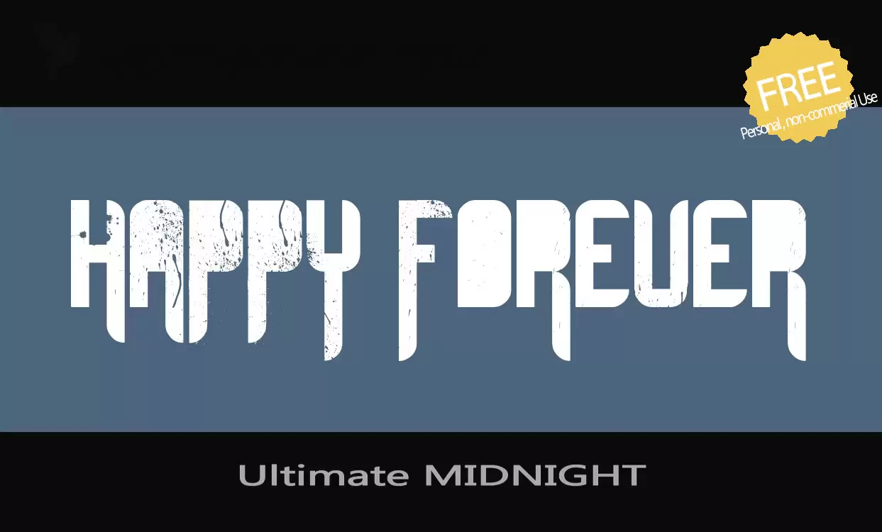 Font Sample of Ultimate-MIDNIGHT