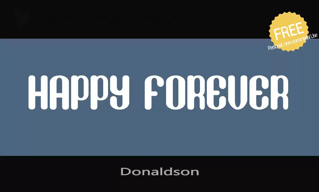 Font Sample of Donaldson