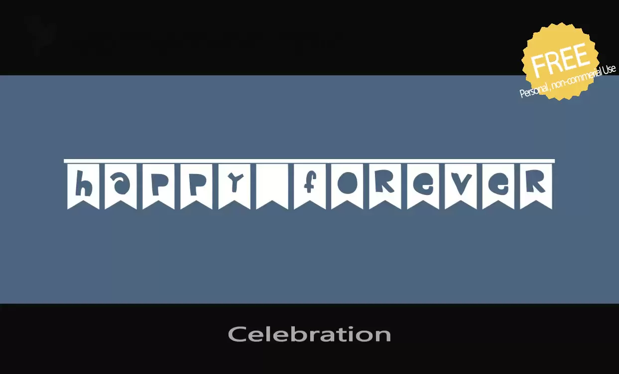 「Celebration」字体效果图