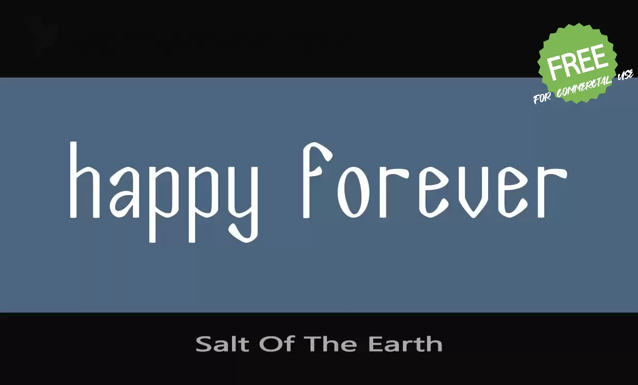 Font Sample of Salt-Of-The-Earth