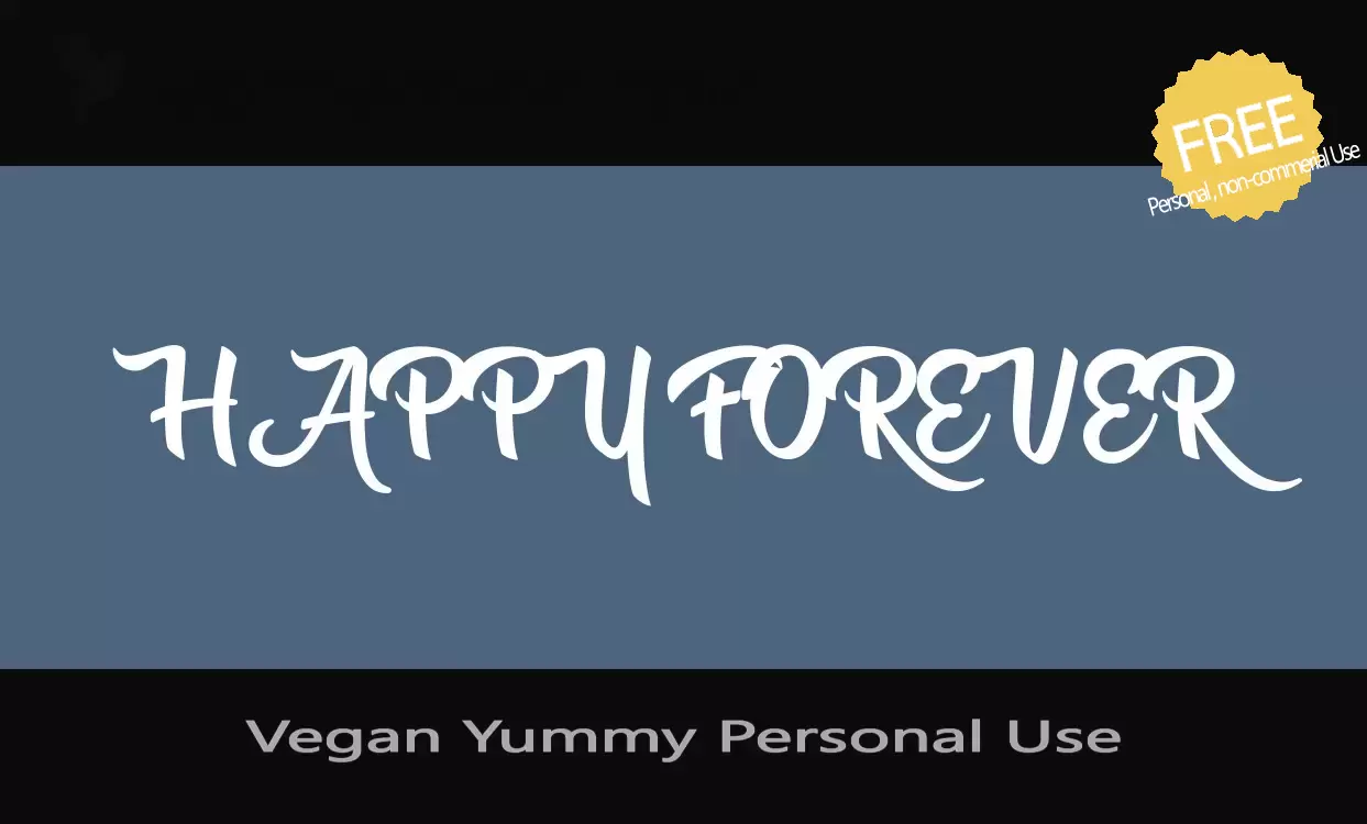 「Vegan-Yummy-Personal-Use」字体效果图