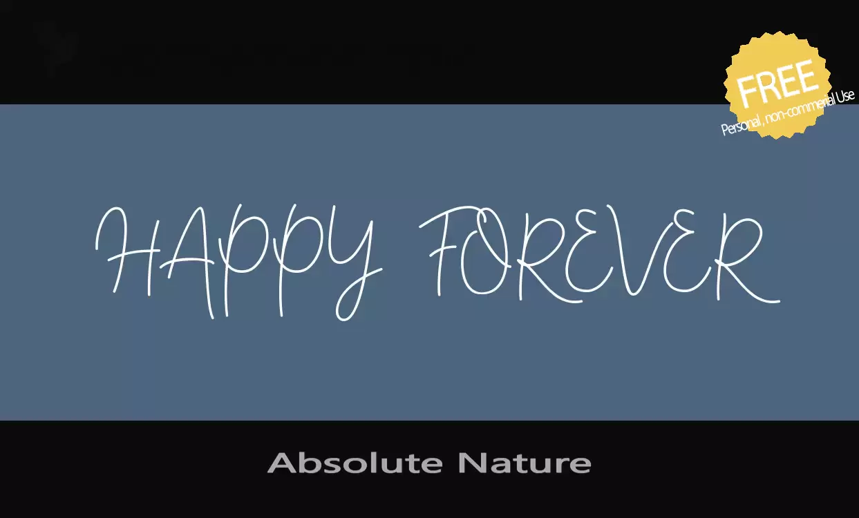 Font Sample of Absolute-Nature