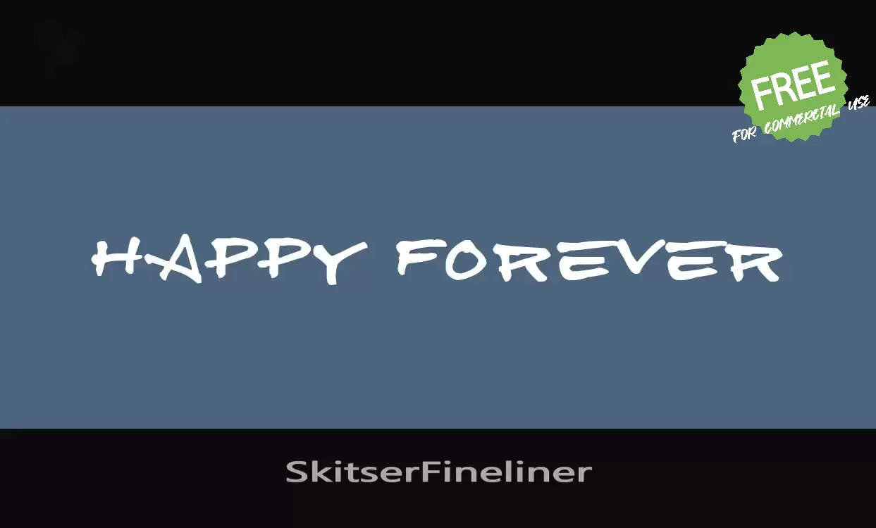 「SkitserFineliner」字体效果图