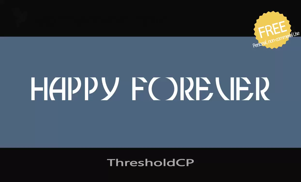 「ThresholdCP」字体效果图