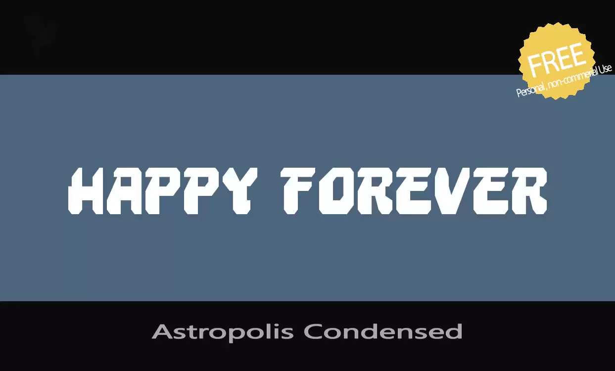 Font Sample of Astropolis-Condensed