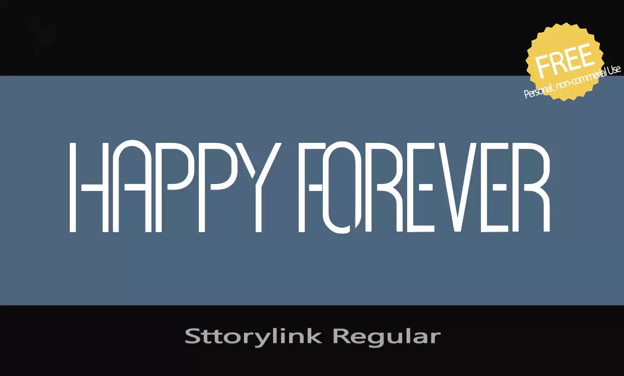 「Sttorylink-Regular」字体效果图