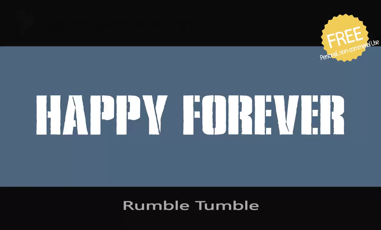 Font Sample of Rumble-Tumble