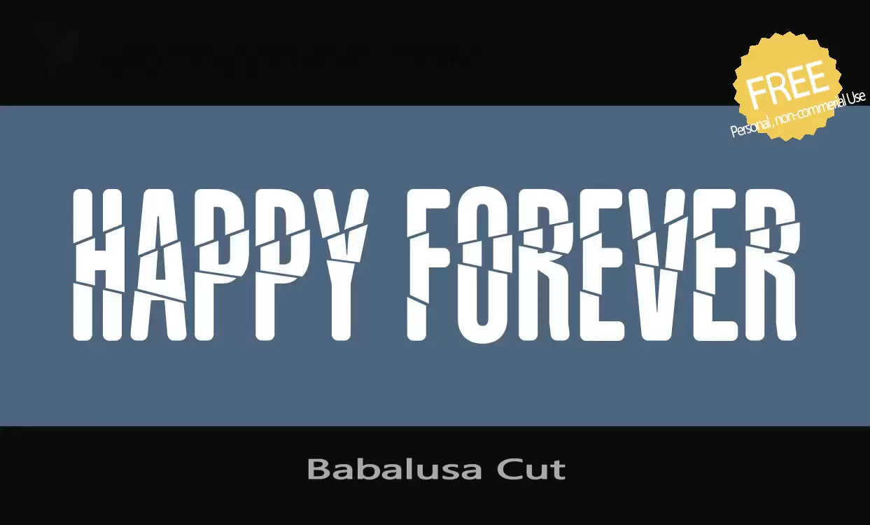 「Babalusa-Cut」字体效果图