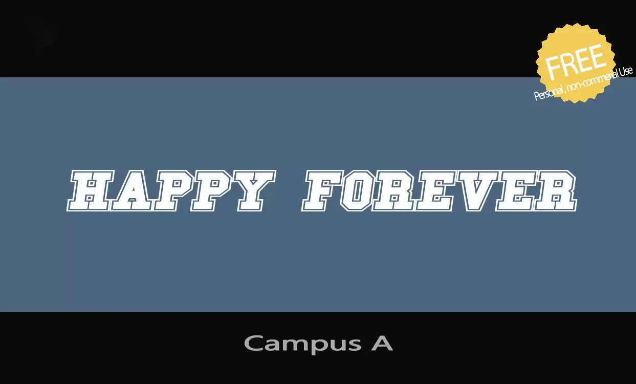 Font Sample of Campus-A