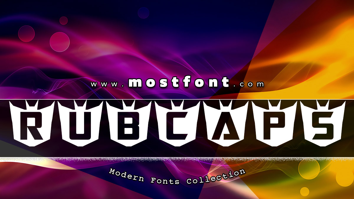 RubCaps Decepticon Font Typographic Design | mostfont.com