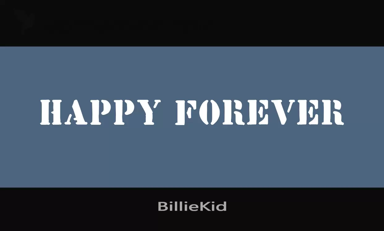 「BillieKid」字体效果图