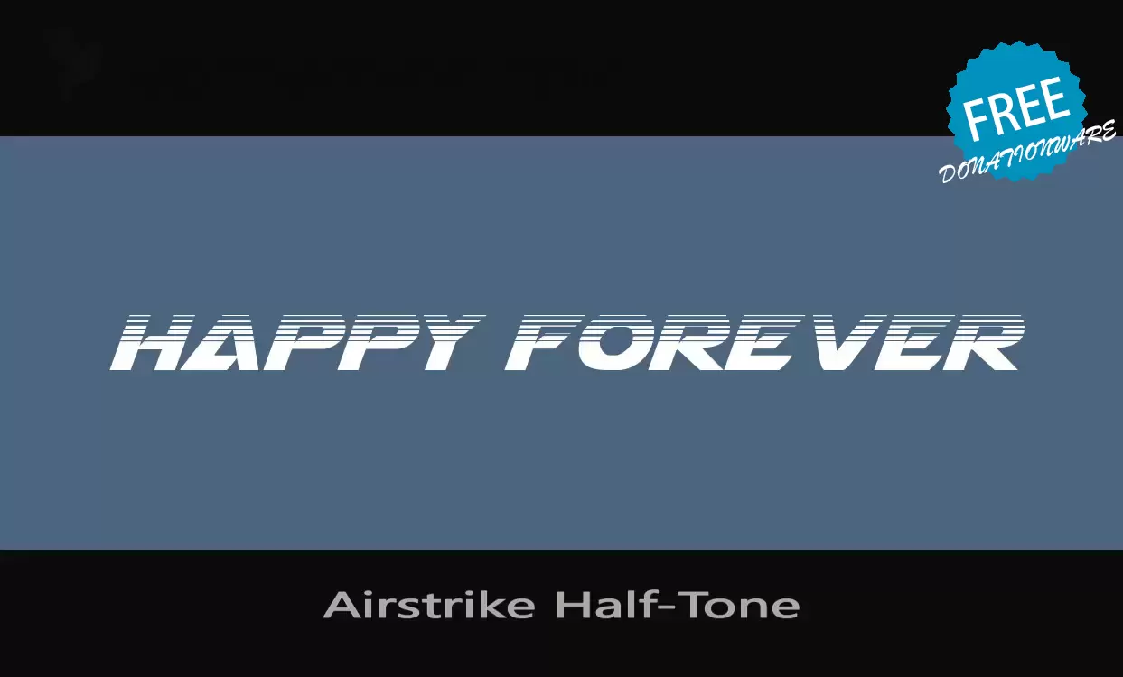 「Airstrike-Half-Tone」字体效果图