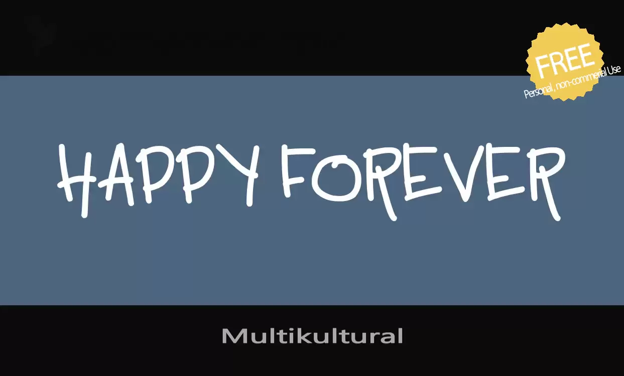 Font Sample of Multikultural