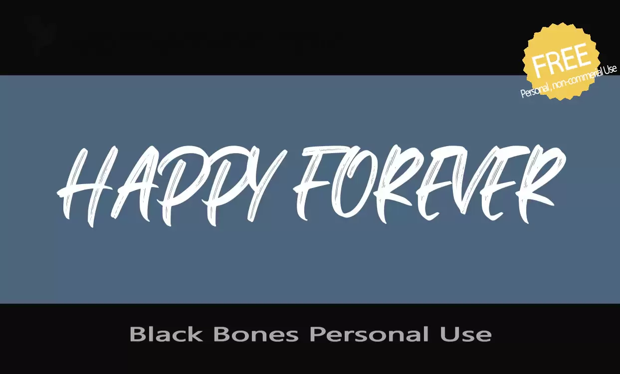 Font Sample of Black-Bones-Personal-Use