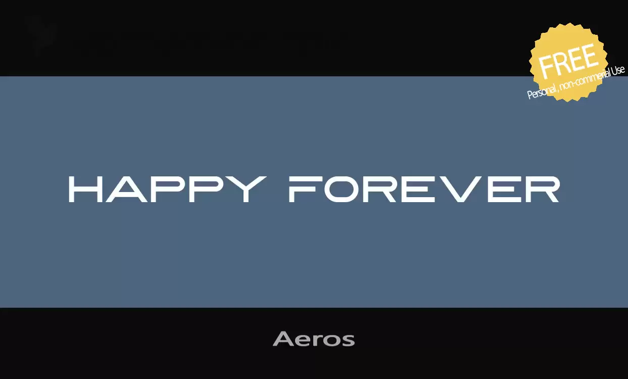 Font Sample of Aeros