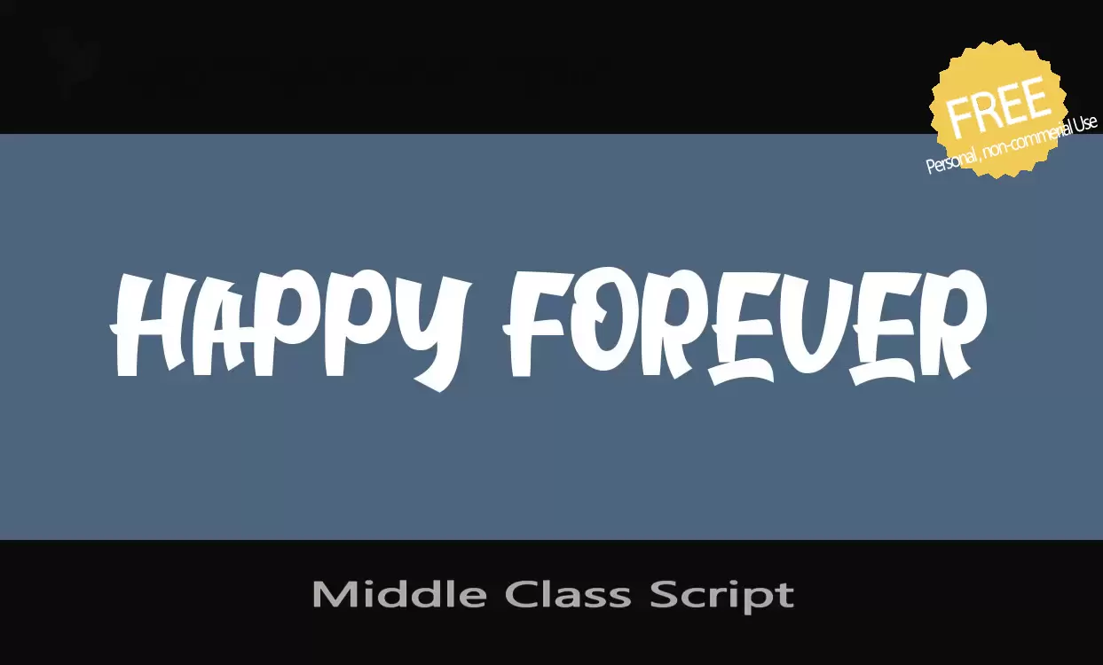 Font Sample of Middle-Class-Script