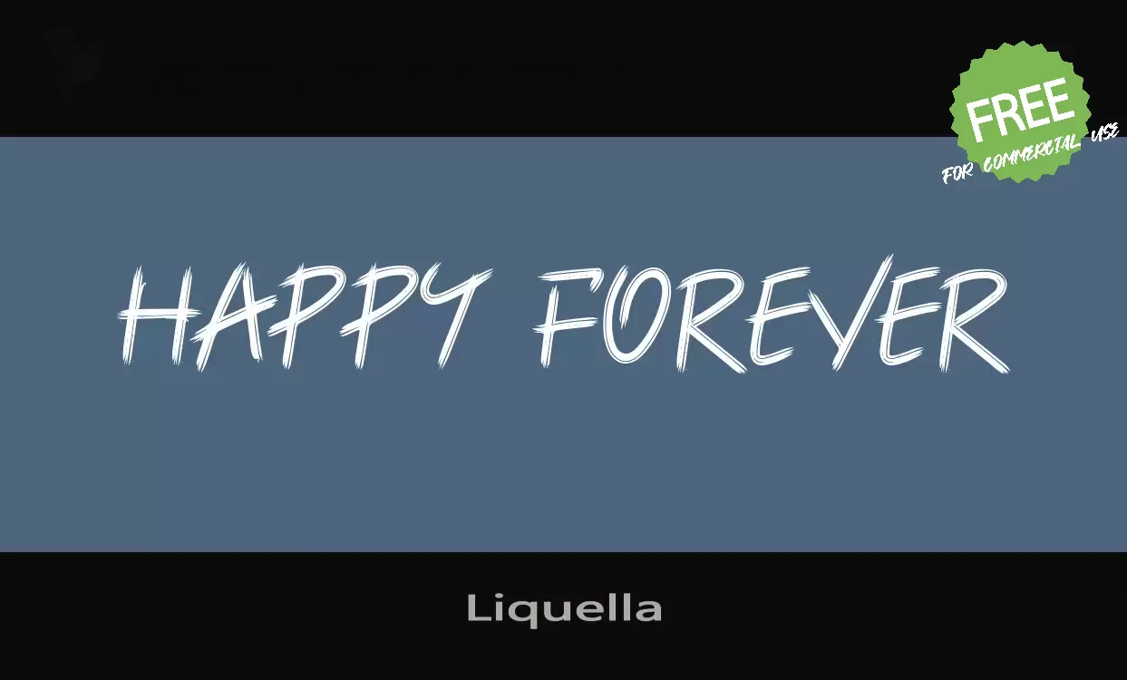 Font Sample of Liquella