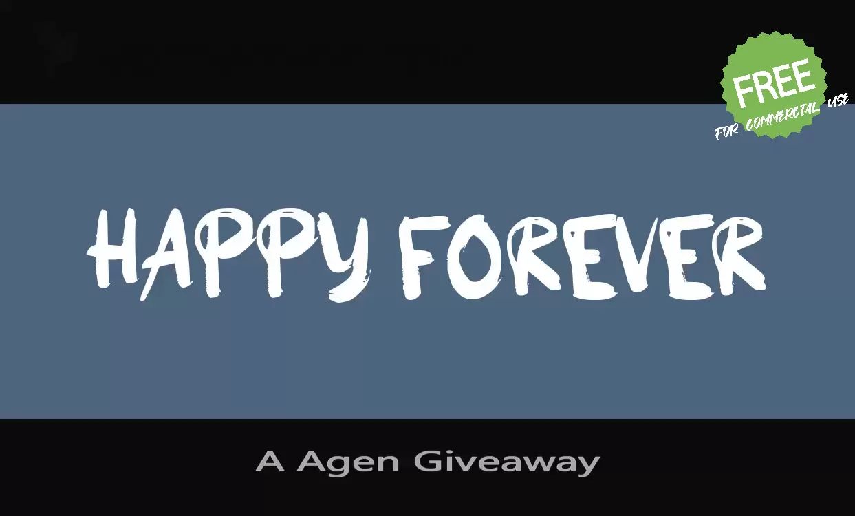 「A Agen Giveaway」字体效果图