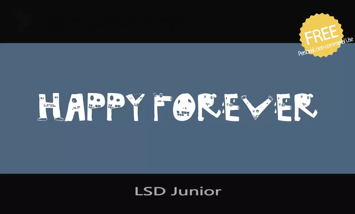 Font Sample of LSD-Junior