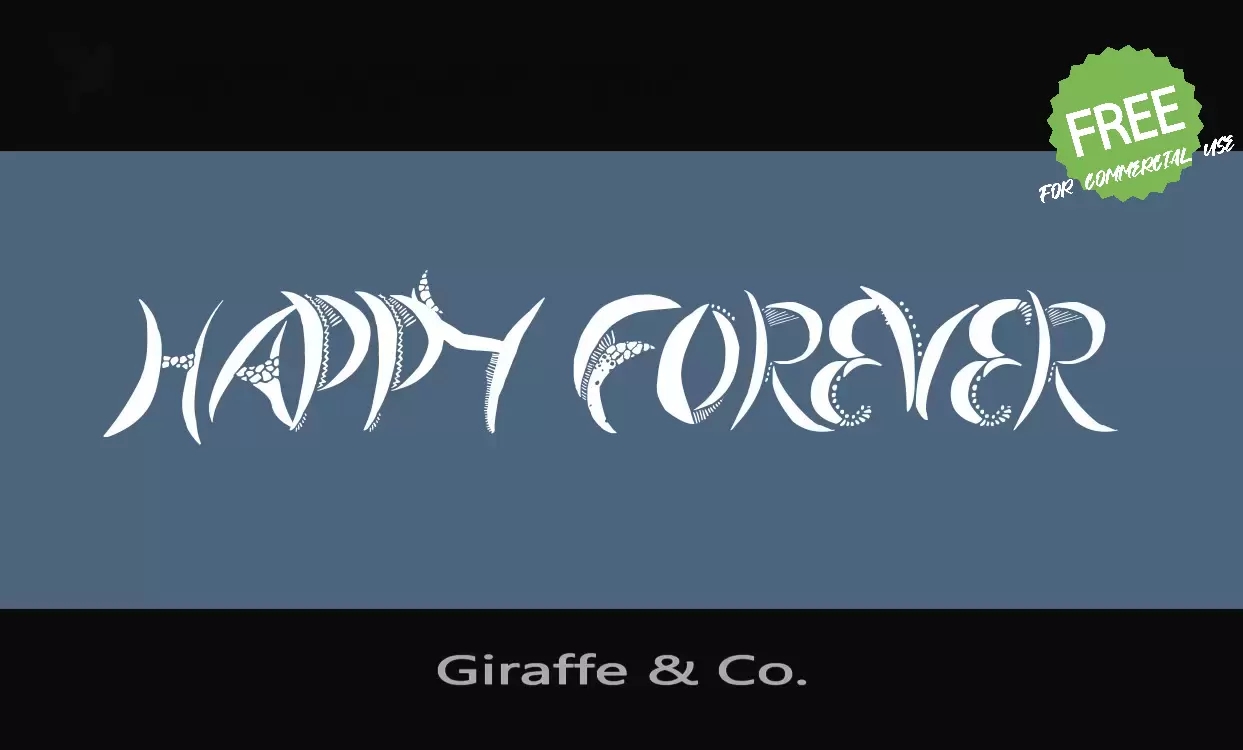 Font Sample of Giraffe-&-Co.