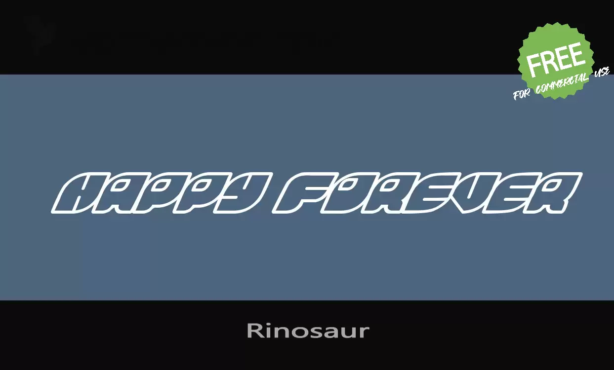 「Rinosaur」字体效果图