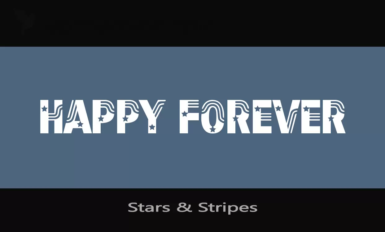 「Stars-&-Stripes」字体效果图