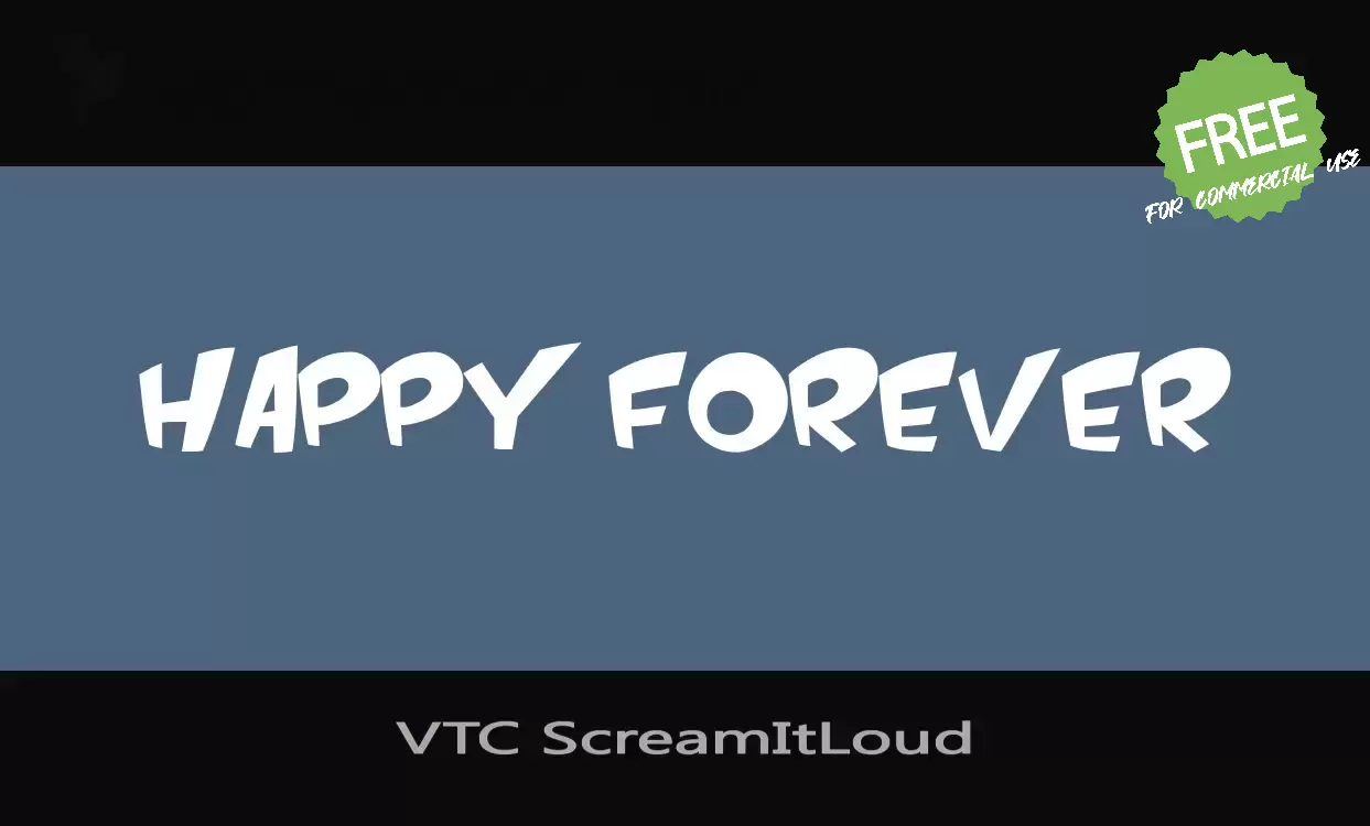 「VTC-ScreamItLoud」字体效果图