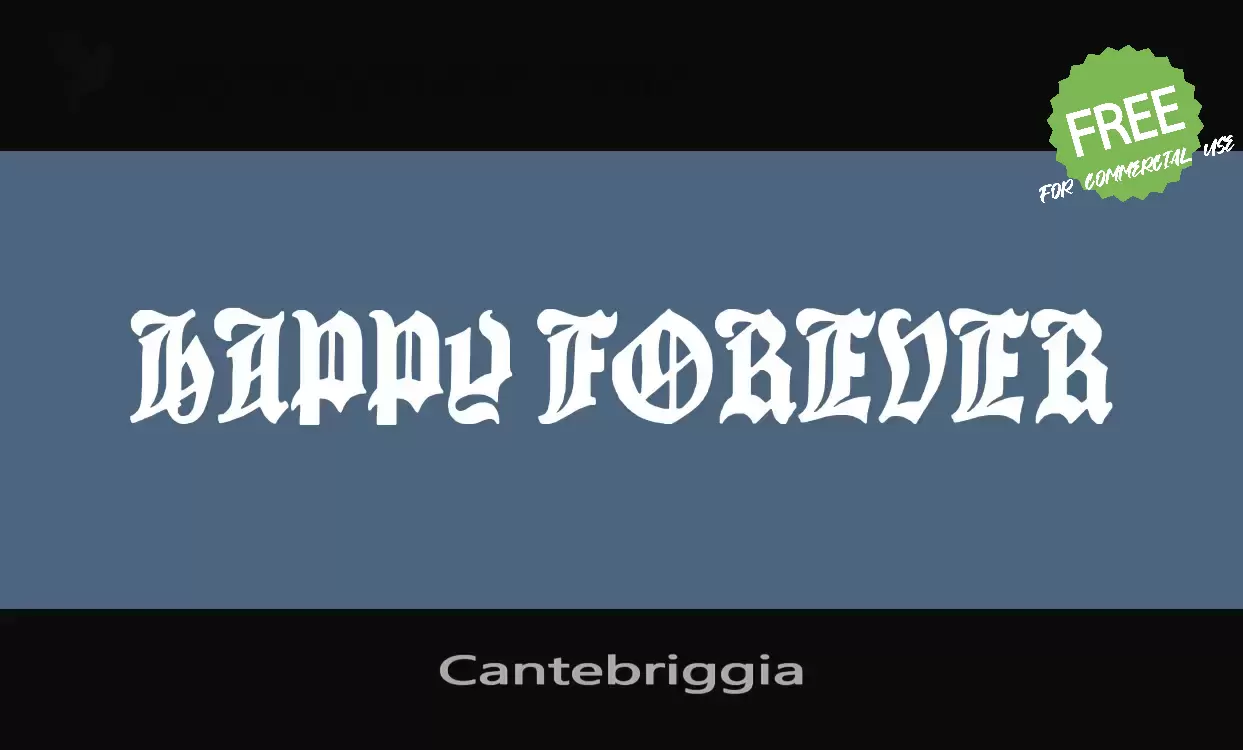 Font Sample of Cantebriggia