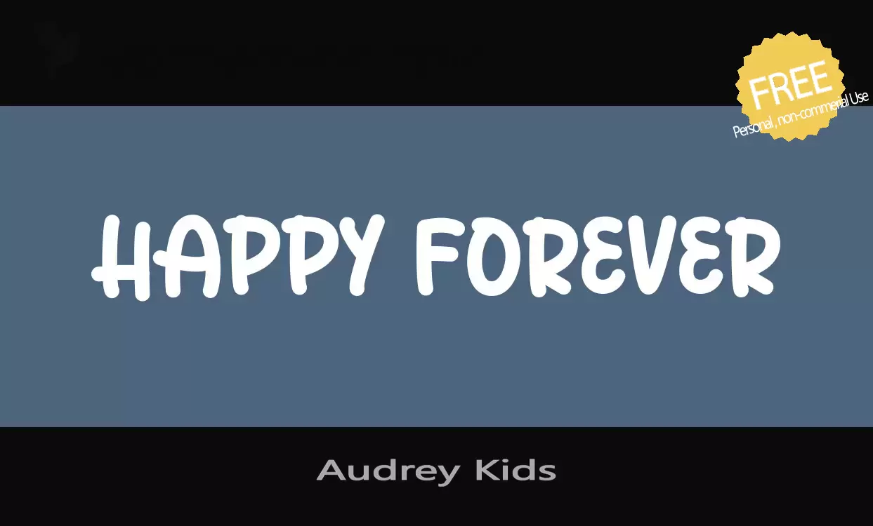 「Audrey-Kids」字体效果图