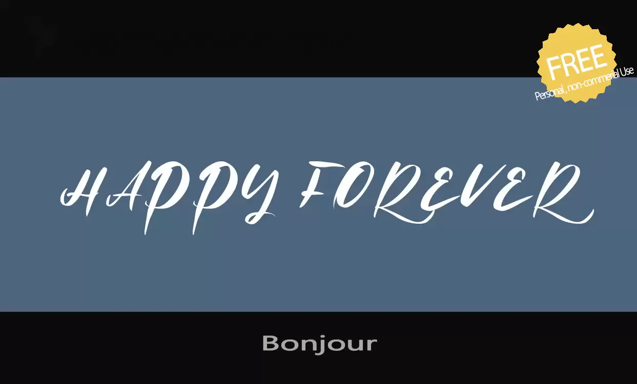 Font Sample of Bonjour