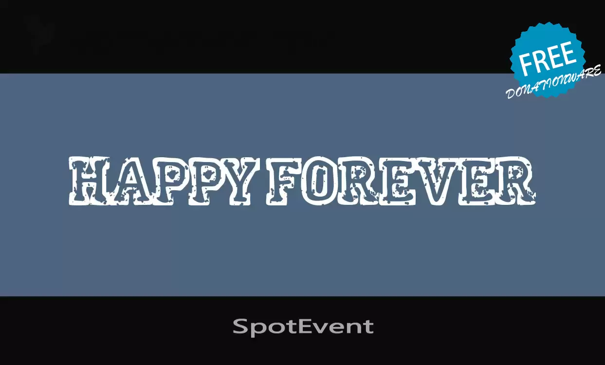 Font Sample of SpotEvent