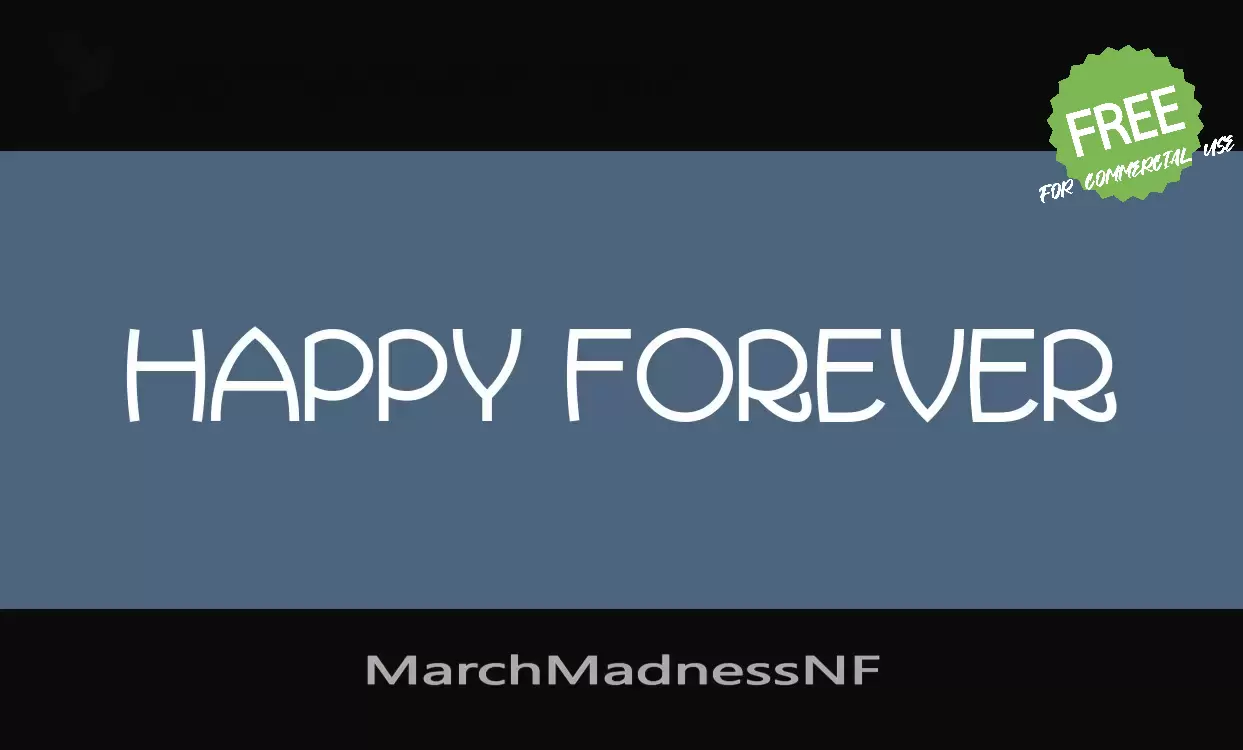 Font Sample of MarchMadnessNF