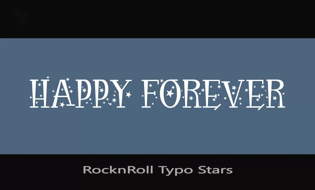 「RocknRoll-Typo-Stars」字体效果图