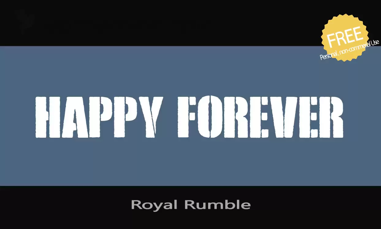 Font Sample of Royal-Rumble