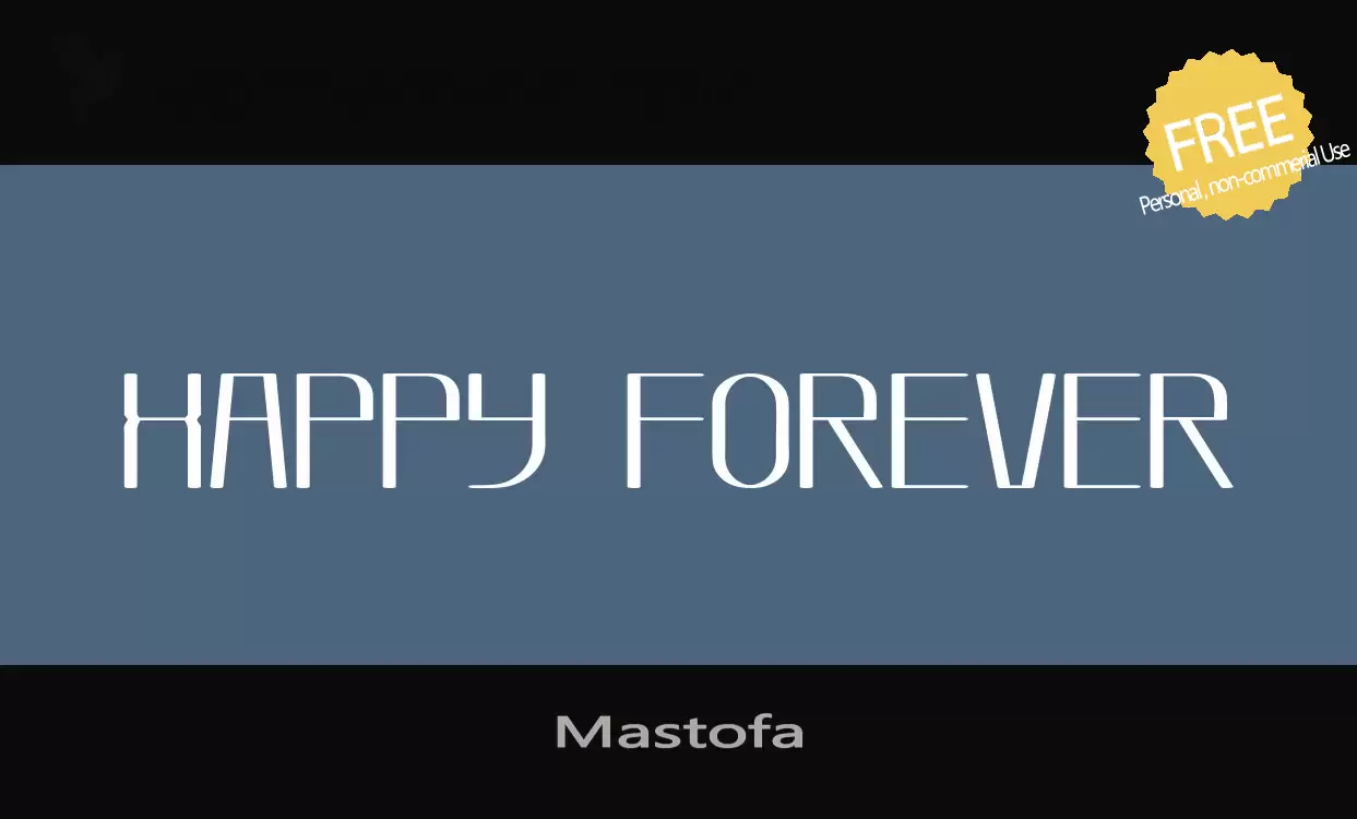 Font Sample of Mastofa