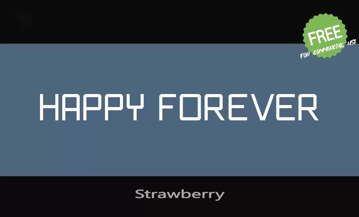 Font Sample of Strawberry