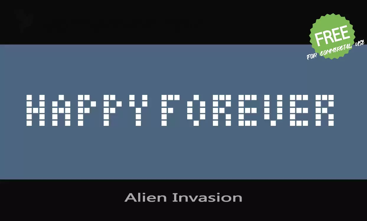 「Alien Invasion」字体效果图