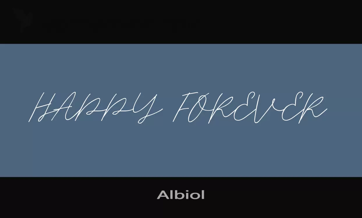 Font Sample of Albiol