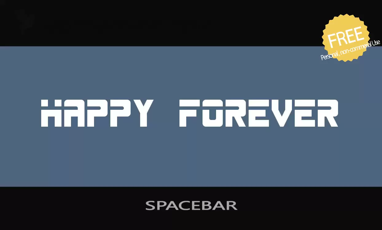 Font Sample of SPACEBAR