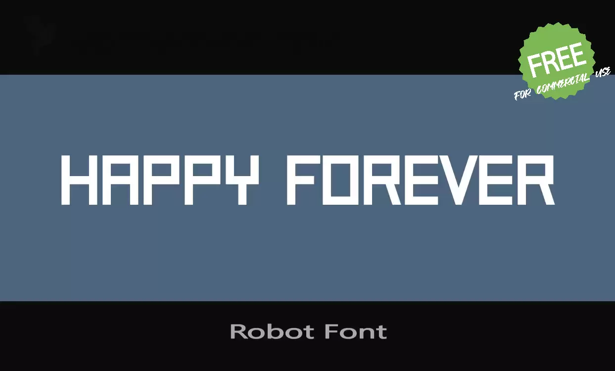 「Robot Font」字体效果图