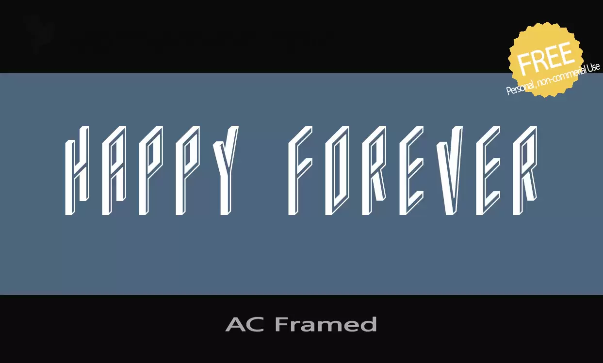 Font Sample of AC-Framed