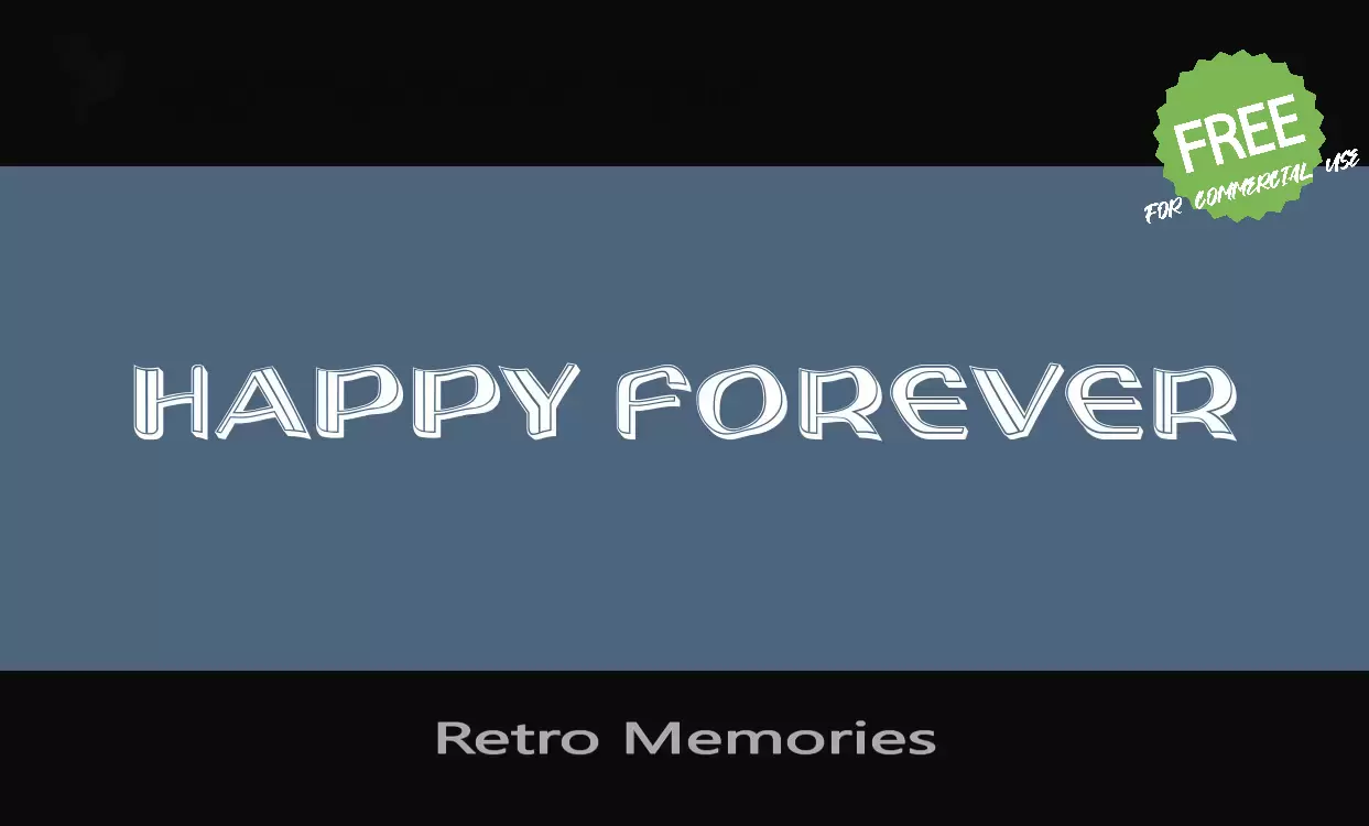 「Retro Memories」字体效果图