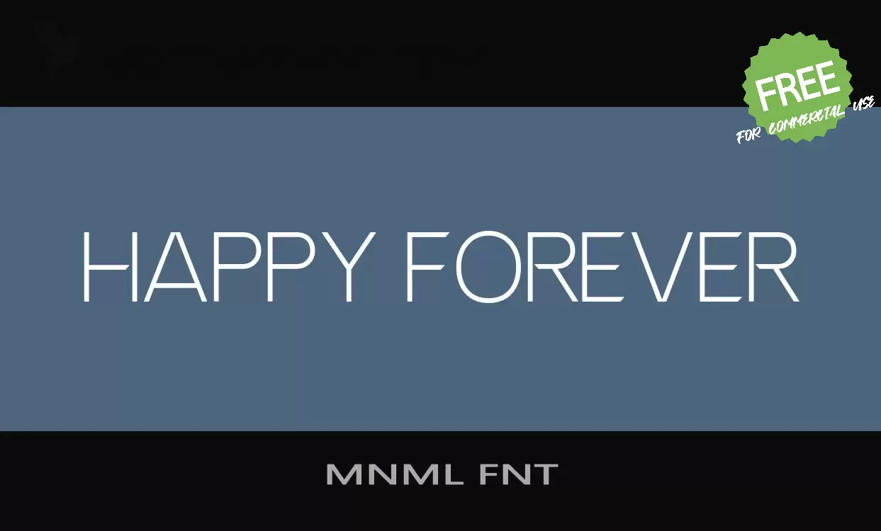 Font Sample of MNML-FNT