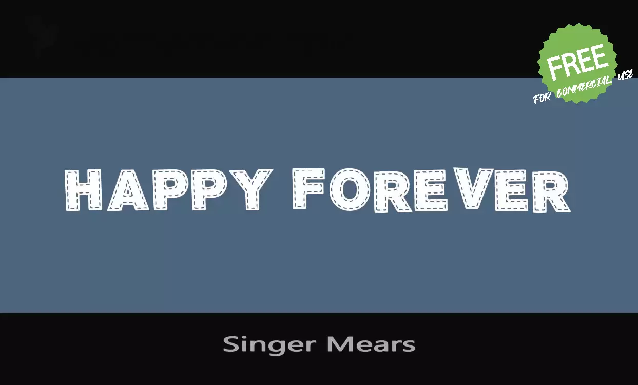 Font Sample of Singer-Mears