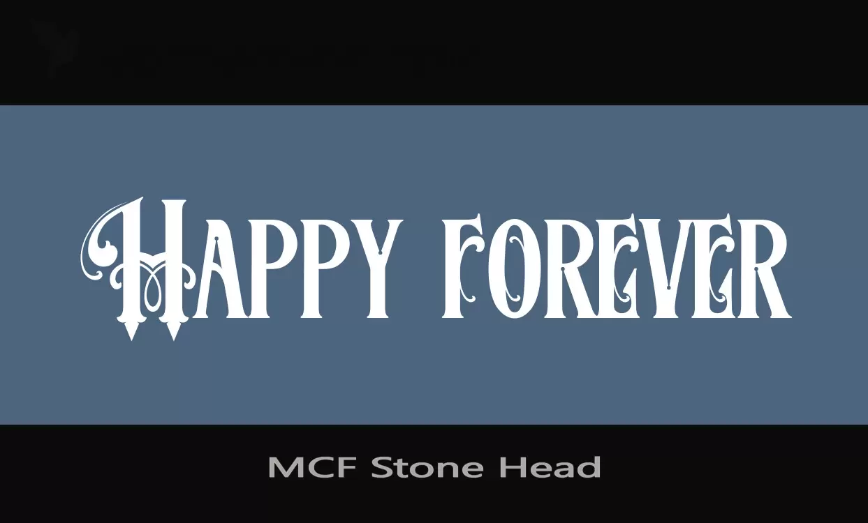 Font Sample of MCF-Stone-Head