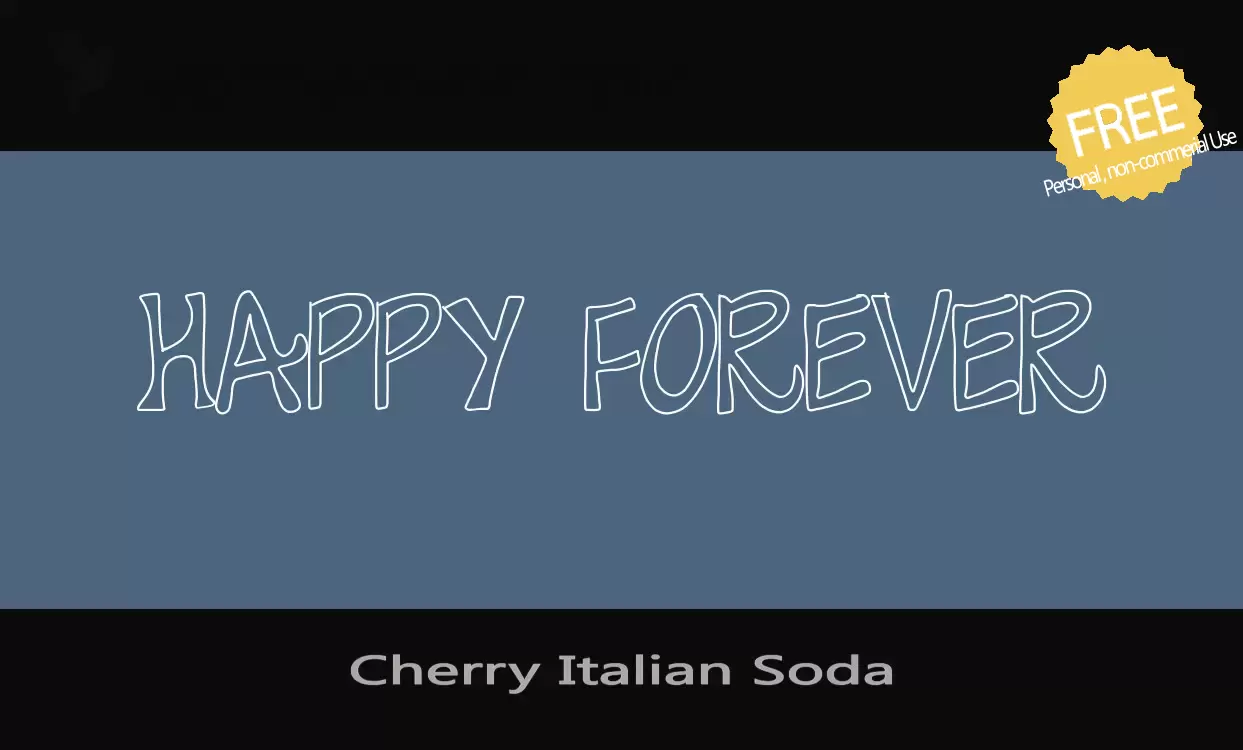 Font Sample of Cherry-Italian-Soda