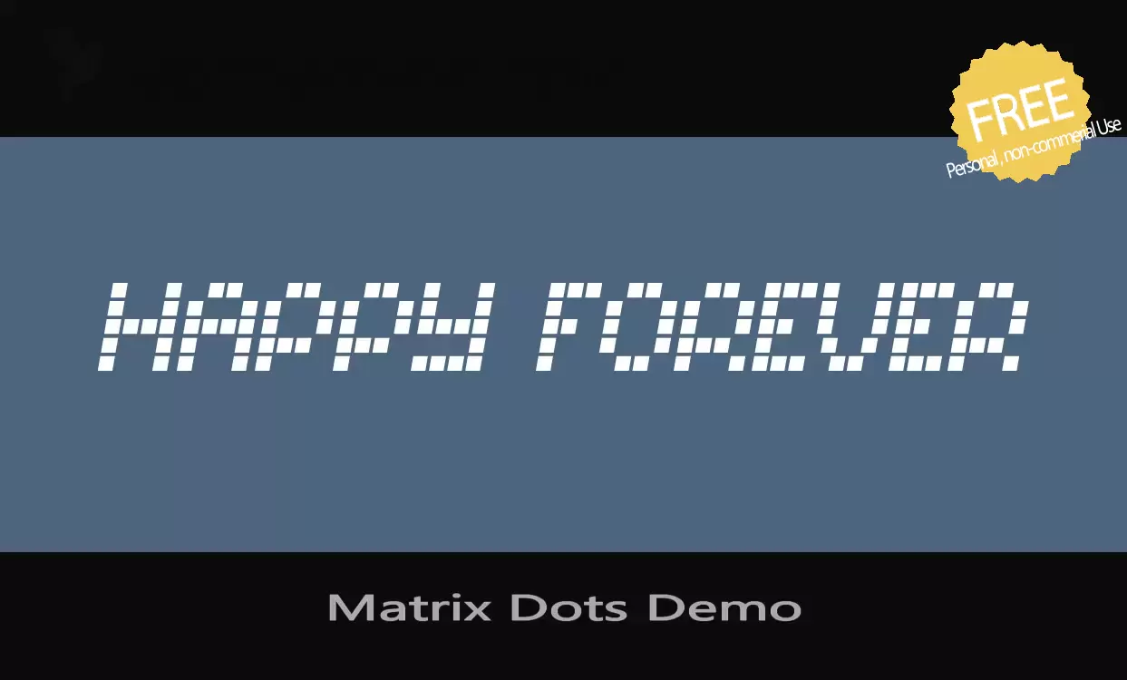 Font Sample of Matrix-Dots-Demo