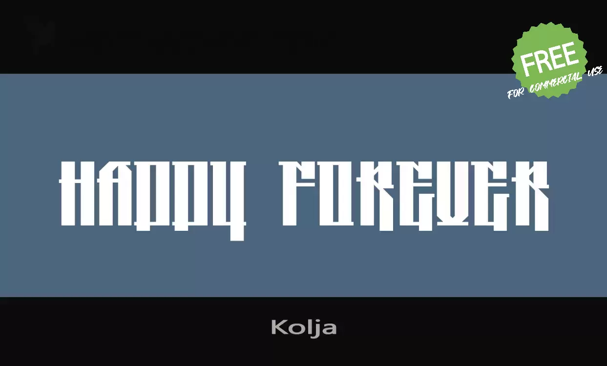 Font Sample of Kolja